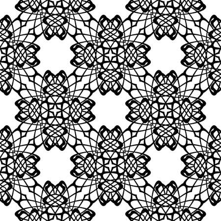 Design seamless decorative pattern. Abstract monochrome lacy background. Vector artのイラスト素材