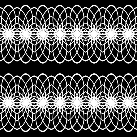 Design seamless decorative pattern. Abstract monochrome lacy background. Vector artのイラスト素材