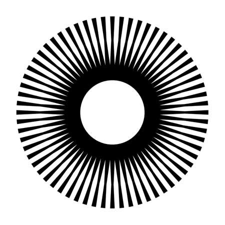 Design monochrome circle illusion background. Abstract design element. Vector-art illustrationのイラスト素材