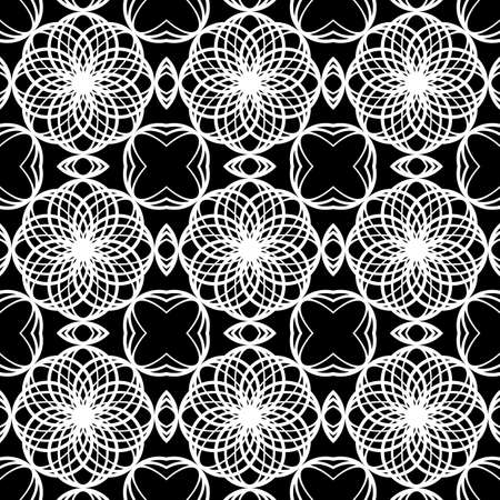 Design seamless decorative pattern. Abstract monochrome lacy background. Vector artのイラスト素材