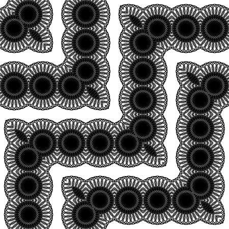 Design seamless zigzag decorative pattern. Abstract monochrome grating background. Vector artのイラスト素材