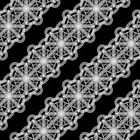 Design seamless decorative pattern. Abstract monochrome lacy background. Vector artのイラスト素材