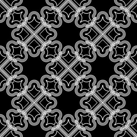Design seamless decorative pattern. Abstract monochrome lacy background. Vector artのイラスト素材