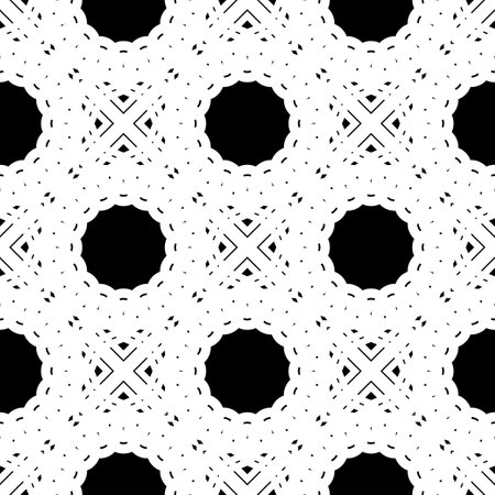 Design seamless decorative pattern. Abstract monochrome lacy background. Vector artのイラスト素材