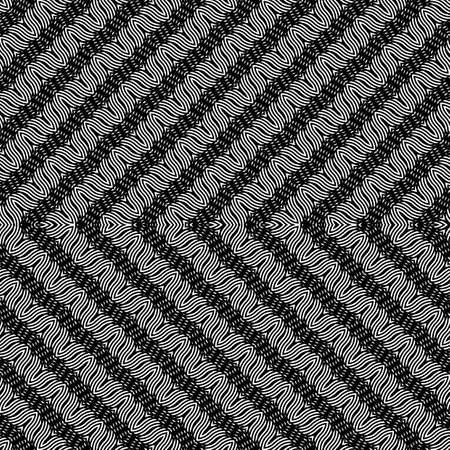 Design seamless monochrome zigzag pattern. Abstract geometric background. Vector artのイラスト素材