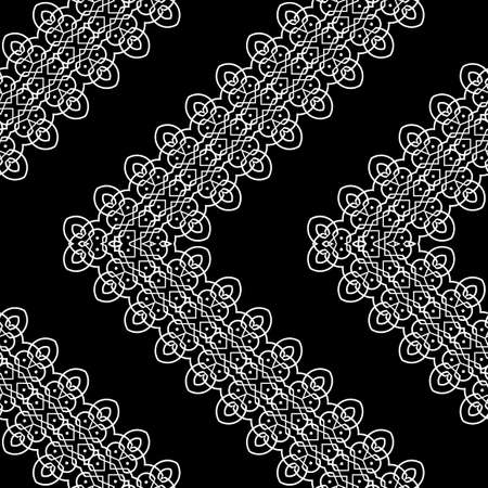 Design seamless zigzag decorative pattern. Abstract monochrome grating background. Vector artのイラスト素材