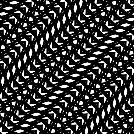 Design seamless monochrome grating pattern. Abstract waving background. Vector artのイラスト素材