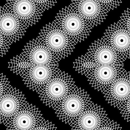 Design seamless zigzag decorative pattern. Abstract monochrome grating background. Vector artのイラスト素材