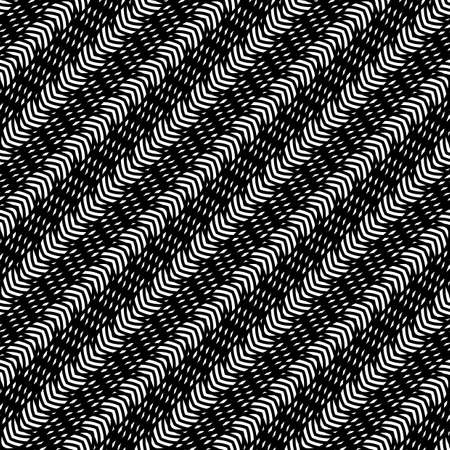 Design seamless monochrome zigzag pattern. Abstract waving background. Vector artのイラスト素材