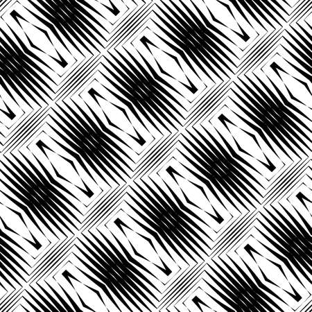 Design seamless monochrome geometric pattern. Abstract stripy background. Vector artのイラスト素材