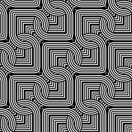 Design seamless decorative pattern. Abstract monochrome stripy background. Vector artのイラスト素材