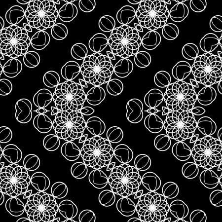 Design seamless zigzag decorative pattern. Abstract monochrome grating background. Vector artのイラスト素材
