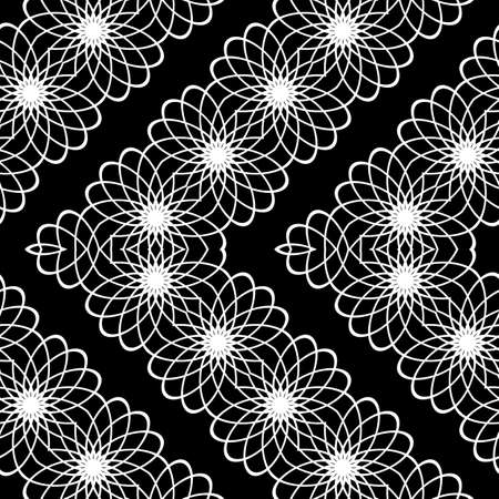 Design seamless zigzag decorative pattern. Abstract monochrome grating background. Vector artのイラスト素材