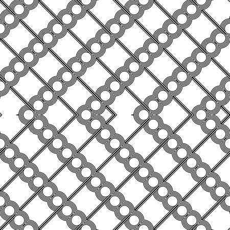 Design seamless zigzag decorative pattern. Abstract monochrome grating background. Vector artのイラスト素材