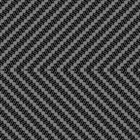 Design seamless zigzag decorative pattern. Abstract monochrome grating background. Vector artのイラスト素材