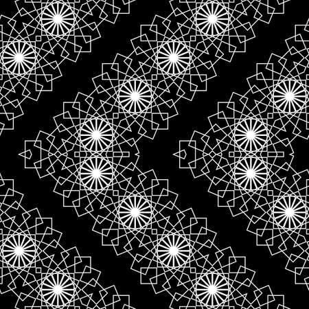 Design seamless zigzag decorative pattern. Abstract monochrome grating background. Vector artのイラスト素材