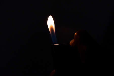 Flame from a lighterの写真素材