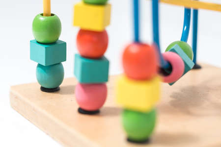 Children Learning Toys on a white backgroundの写真素材