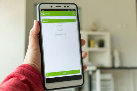 Negeri Sembilan, Malaysia - August 29, 2018: Health tracker application on smartphone. It is to keep track of your health information.のeditorial素材