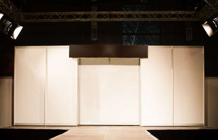 Podium for Presentation in the Dark.の写真素材