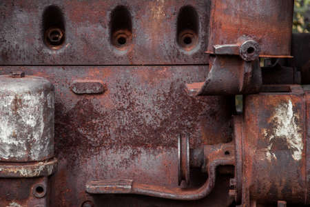 Part of old rusty engine.Grungy design texture.