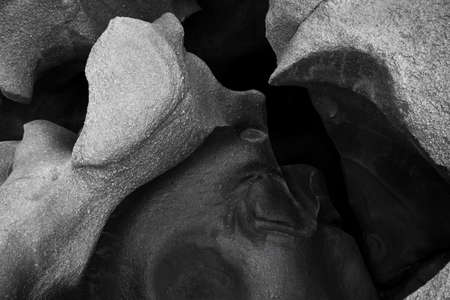 Black and white stones backgroundの写真素材