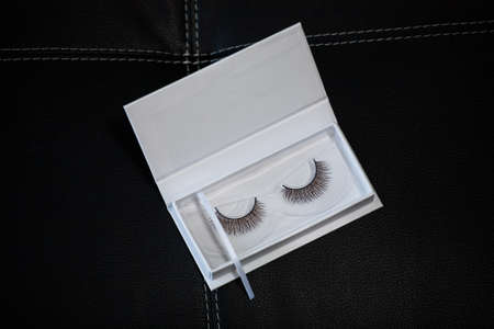 False Eyelashes in boxの写真素材