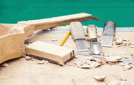 Wood carving, the manufacture of wooden musical instrument