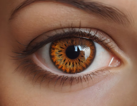 Macro shot of beautiful woman's eye. Close-up.の素材