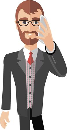 man-with phoneのイラスト素材