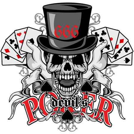 ace of spades with skullのイラスト素材