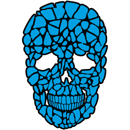 Gothic coat of arms with skull, grunge vintage design t shirtsのイラスト素材