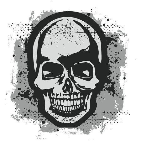 grunge skull coat of armsのイラスト素材