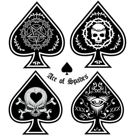 grunge skull coat of arms skull setのイラスト素材