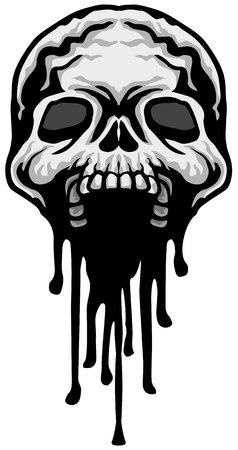 Gothic sign with skull, grunge vintage design t shirtsのイラスト素材