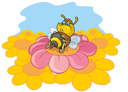 funny beeのイラスト素材