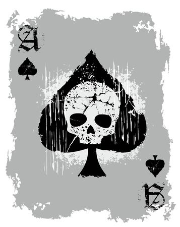 ace of spades with skullのイラスト素材
