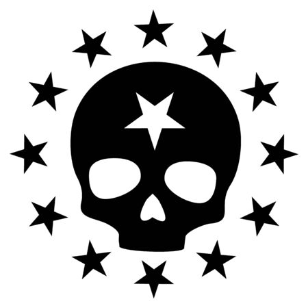 Gothic sign with skull, grunge vintage design t shirtsのイラスト素材