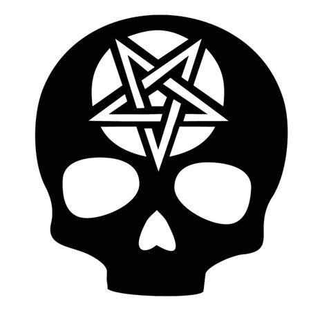 Gothic sign with skull, grunge vintage design t shirtsのイラスト素材