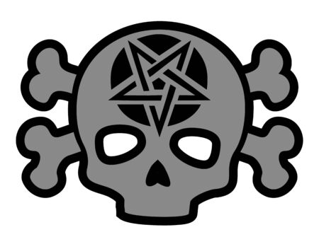 Gothic sign with skull, grunge vintage design t shirtsのイラスト素材