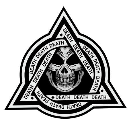 Gothic sign with skull, grunge vintage design t shirtsのイラスト素材