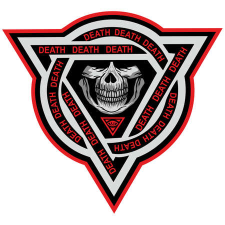 Gothic sign with skull, grunge vintage design t shirtsのイラスト素材