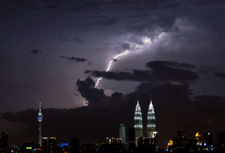 Lightning over KLCC