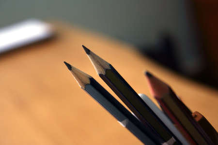 Drawing pencils. Small depth of sharpnessの写真素材