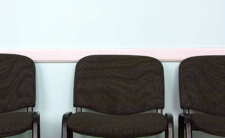 Seat of chairs against the background of the wallの写真素材