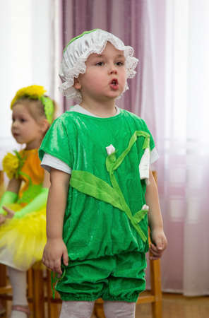 LUTSK, UKRAINE - MARCH 02 - Children 8 March event in nursery school  in Lutsk on March 02, 2016.のeditorial素材