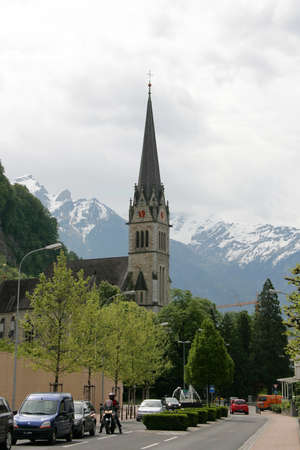 VADUZ, LIECHTENSTEIN - MAY 06: City landscape on May 06, 2009 in Vaduz, Liechtenstein.のeditorial素材