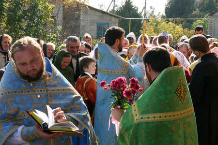 VOYUTYN, Volyn / UKRAINE - 14 OCTOBER 2008: Slavonic Religious celebration Pokrov