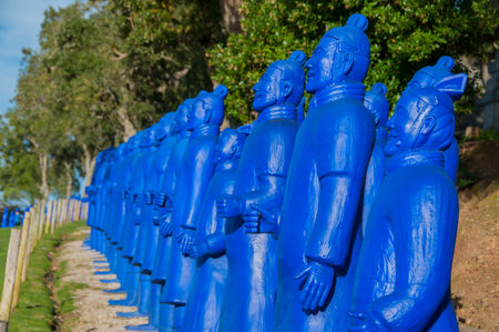 Statue in Budha Eden Park, in Portugalの写真素材