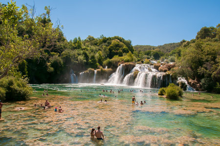 Krka National Park is a national park in Croatia.の写真素材